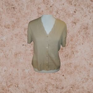 Tan short sleeve large sweater